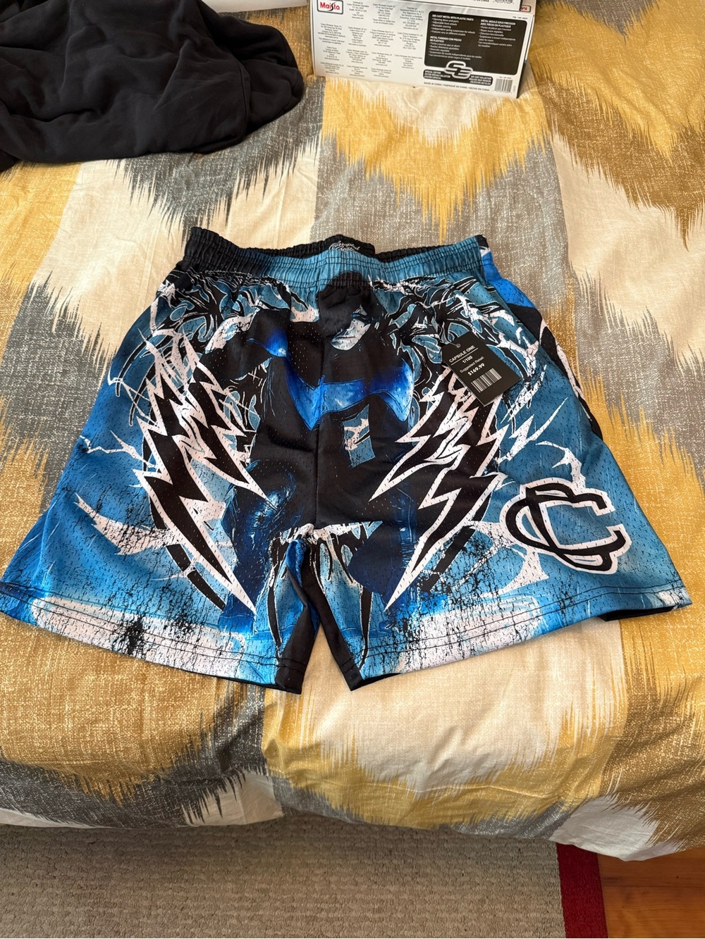 Corrupted Creative Marvel (DC) Athletic Graphic Training Shorts in Blue and Blac